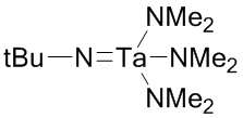 tert-Butylimidotris(dimethylamido)tantalum(V) - CAS:69039-11-8 - t-Butylimidotris(dimethylamino)tantalum(V), Tris(dimethylamino)(tert-butylamino)tantalum, TBTMET, TBTDMT